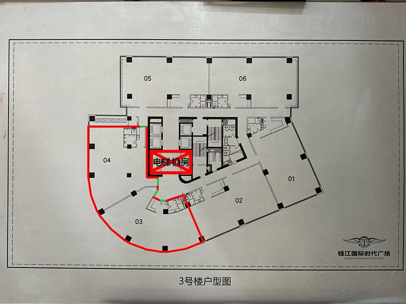 钱江国际时代广场出租-515.9m²-精装修