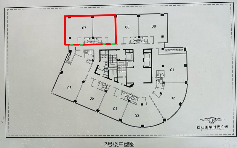 钱江国际时代广场出租-279.84m²-简单装修