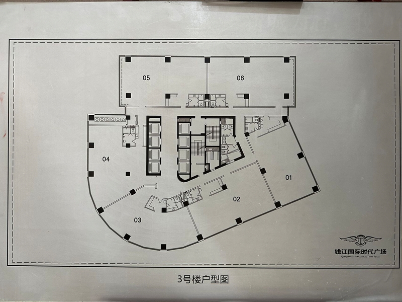 钱江国际时代广场出租-1538.73m²-简单装修